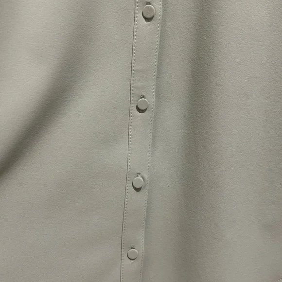 CINQ À SEPT Stacey Gathered Stretch-Crepe Shirt Dress Size 8 Pastel Green - Picture 7 of 8